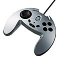USBゲームパッド（シルバー） 連射機能、スロットル付き8ボタンUSBゲームパッド JY-P67US サンワサプライ