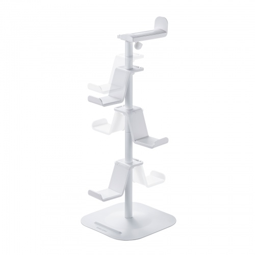 ゲームコントローラースタンド（ゲームパッドスタンド・ヘッドホンホルダー付き・ホワイト）JY-STN1W