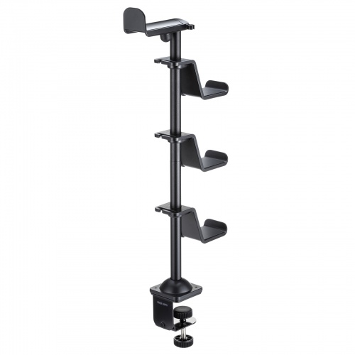 ゲームコントローラースタンド（クランプ固定・ゲームパッドスタンド・ ヘッドホンスタンド・収納スタンド・4段・ブラック）