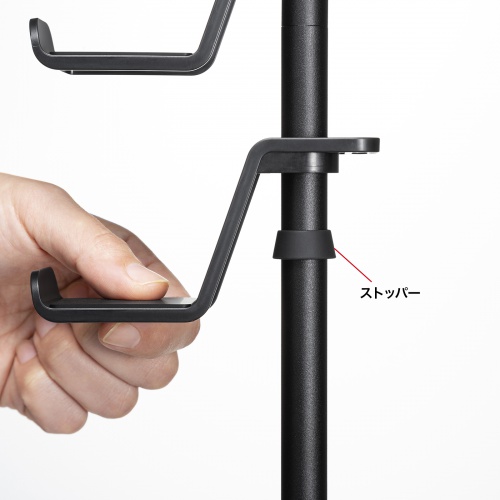 ゲームコントローラースタンド（クランプ固定・ゲームパッドスタンド・ ヘッドホンスタンド・収納スタンド・4段・ブラック）