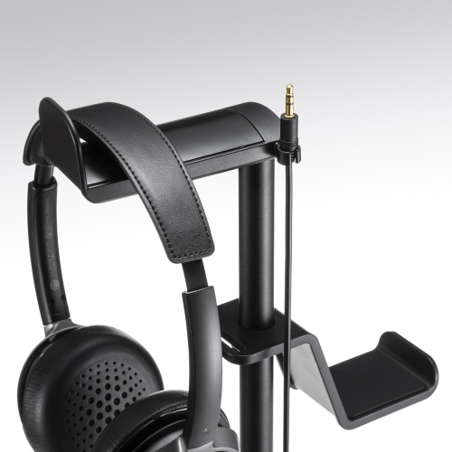 ゲームコントローラースタンド（クランプ固定・ゲームパッドスタンド・ ヘッドホンスタンド・収納スタンド・4段・ブラック）