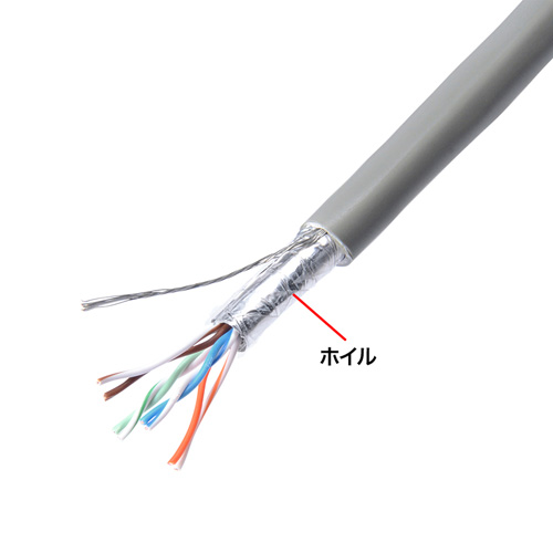 エンハンスドカテゴリ5LANケーブル（300m・簡易屋外用・ライトグレー） KB-AD5-CB300N サンワサプライ