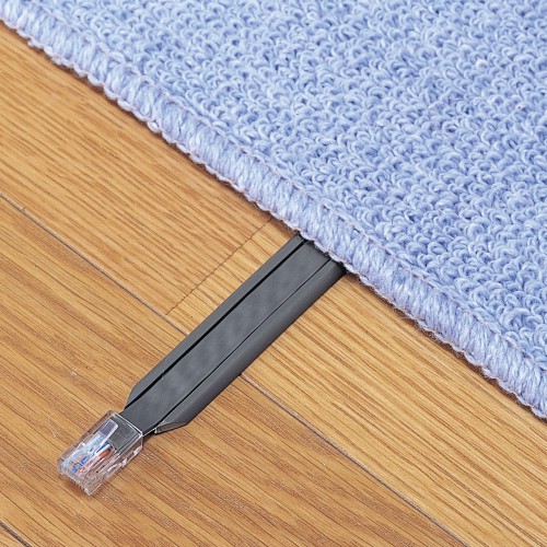 プロテクト加工でカーペットの下にすっきり配線、アンダーカーペットLANケーブル（グレー・3m） KB-CP5-03 サンワサプライ