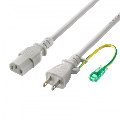 電源コード（2P・2m・グレー）