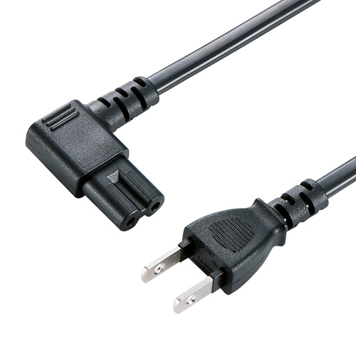 電源コード（2P・L型プラグ・1m・トラッキング火災予防・絶縁キャップ付き））