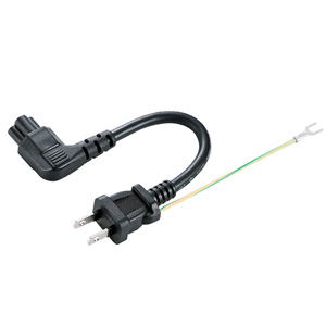 テーブル型鉄板付き　電源コード付き 電源コード（3P・L型プラグ・0.2m・アース付き） KB-DM3L-02