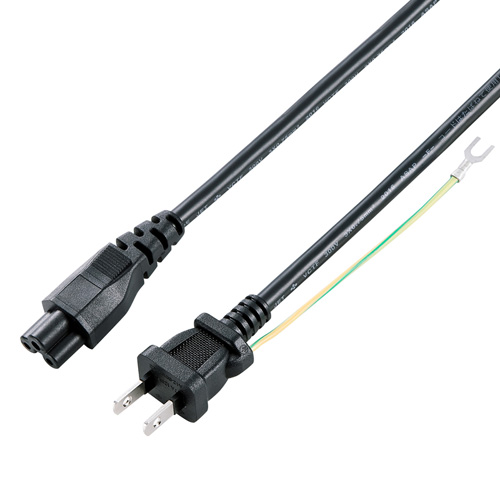電源コード（3P・ストレートプラグ・2m・アース付き）　KB-DM3S-2　サンワサプライ