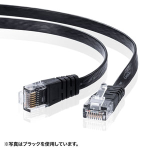 Cat6フラットLANケーブル（10m・ライトブルー）