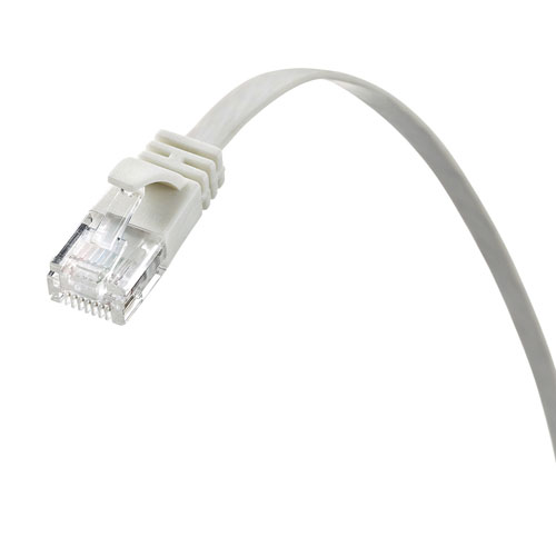 カテゴリ6AフラットLANケーブル（ホワイト・5m）