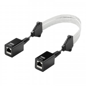 すきま用LANケーブル カテゴリ6A 44cm PoE対応 両面テープ 木ネジ 取付 窓 ドア フラットケーブル