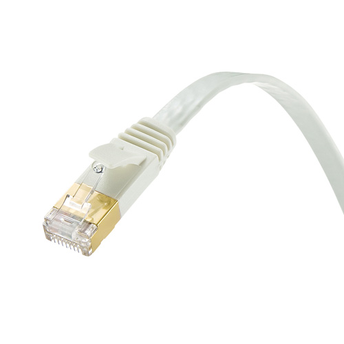 Cat 7 フラットLANケーブル（7m・ホワイト） KB-FL7-07WN | 激安通販の