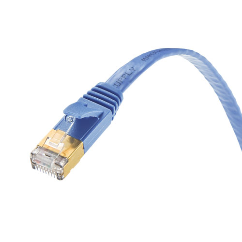 Cat 7 フラットLANケーブル（10m・ブルー）