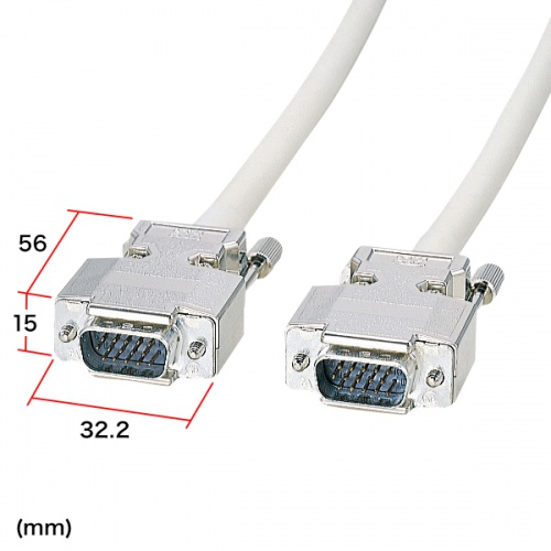 アナログRGBケーブル（ミニD-sub15pin・メタルシールドコネクター・6m）
