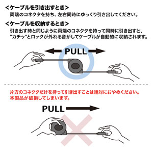 ライトニング・Type-C・microB ケーブル（巻取り・3in1・充電・データ通信・1本3役・3Way・1.2m）