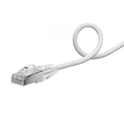 カテゴリ5e STP LANケーブル（1m・ツメ折れ防止コネクタ・スリム・やわらか・耐温度性・耐油性・耐UV性・難燃性・ホワイト）