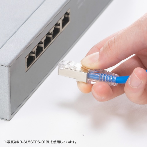 カテゴリ5e STP LANケーブル（1m・ツメ折れ防止コネクタ・スリム・やわらか・耐温度性・耐油性・耐UV性・難燃性・ホワイト）