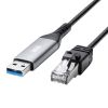 USB A LAN変換ケーブル（5m・カテゴリ6・1Gbps・ギガビット・C to LAN・MACアドレスパススルー対応・ビデオ通話・ゲーム）