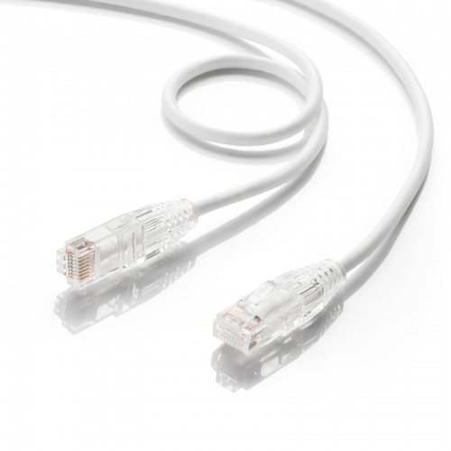 カテゴリ6ALANケーブル（への字ラッチ・1m・スリムケーブル・ツメ折れ防止・やわらかLANケーブル・10Gbps・より線・RJ45・ホワイト） KB-SL6AYS-01W サンワサプライ