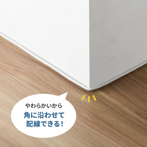 カテゴリ6ALANケーブル（への字ラッチ・1m・スリムケーブル・ツメ折れ防止・やわらかLANケーブル・10Gbps・より線・RJ45・ホワイト） KB-SL6AYS-01W サンワサプライ