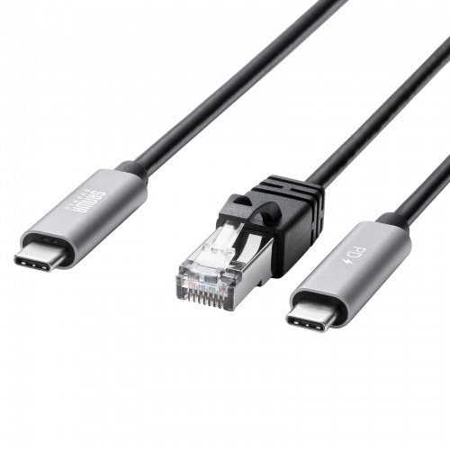 USB Type-C LAN変換ケーブル（PD100W充電・2m・カテゴリ6A・1Gbps・ギガビット・C to LAN・MACアドレスパススルー対応・ビデオ通話・ゲーム）