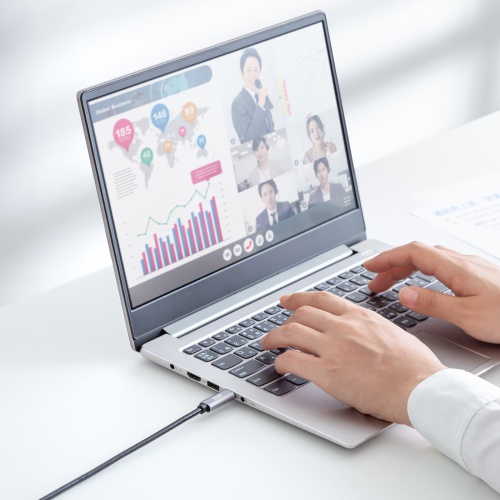 USB Type-C LAN変換ケーブル（PD100W充電・2m・カテゴリ6A・1Gbps・ギガビット・C to LAN・MACアドレスパススルー対応・ビデオ通話・ゲーム）