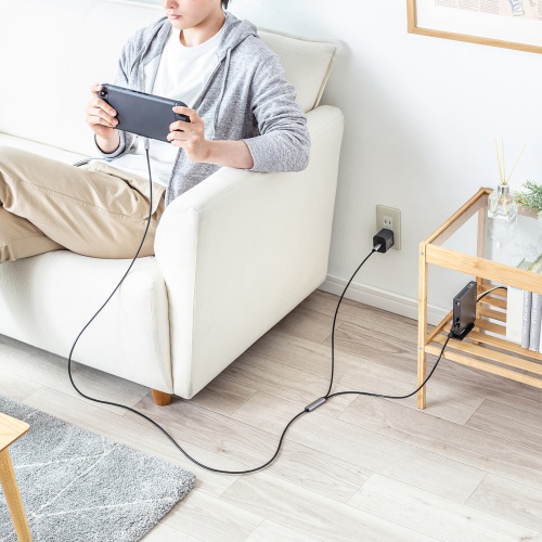 USB Type-C LAN変換ケーブル（PD100W充電・2m・カテゴリ6A・1Gbps・ギガビット・C to LAN・MACアドレスパススルー対応・ビデオ通話・ゲーム）