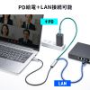 USB Type-C LAN変換ケーブル（PD100W充電・2m・カテゴリ6A・1Gbps・ギガビット・C to LAN・MACアドレスパススルー対応・ビデオ通話・ゲーム）