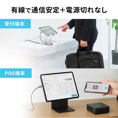 USB Type-C LAN変換ケーブル（PD100W充電・2m・カテゴリ6A・1Gbps・ギガビット・C to LAN・MACアドレスパススルー対応・ビデオ通話・ゲーム）