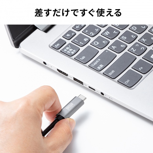 USB Type-C LAN変換ケーブル（PD100W充電・2m・カテゴリ6A・1Gbps・ギガビット・C to LAN・MACアドレスパススルー対応・ビデオ通話・ゲーム）