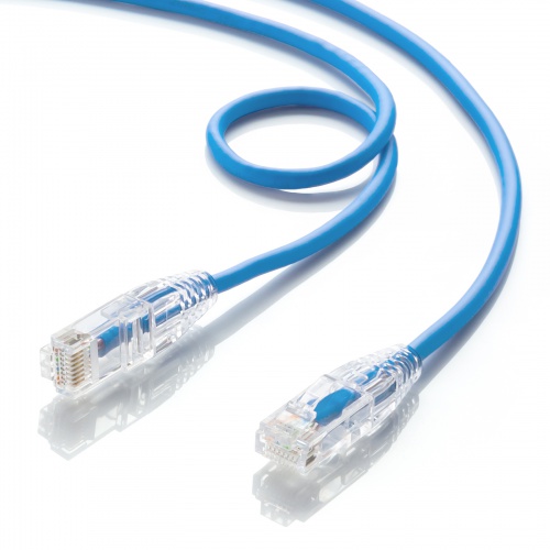 カテゴリ6 LANケーブル（への字ラッチ・5ｍ・ツメ折れ防止・スリム・やわらか・より線・耐温度性・耐油性・耐UV性・難燃性・ブルー）