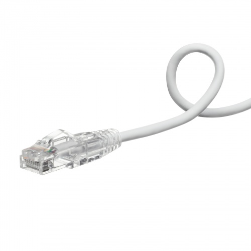 カテゴリ6 LANケーブル（への字ラッチ・1ｍ・ツメ折れ防止・スリム・やわらか・より線・耐温度性・耐油性・耐UV性・難燃性・ホワイト）