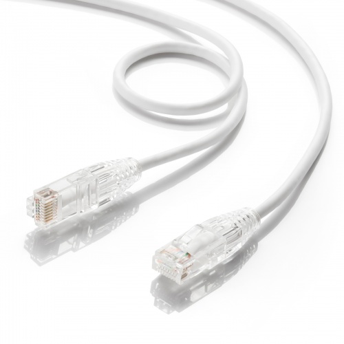 カテゴリ6 LANケーブル（への字ラッチ・1ｍ・ツメ折れ防止・スリム・やわらか・より線・耐温度性・耐油性・耐UV性・難燃性・ホワイト）