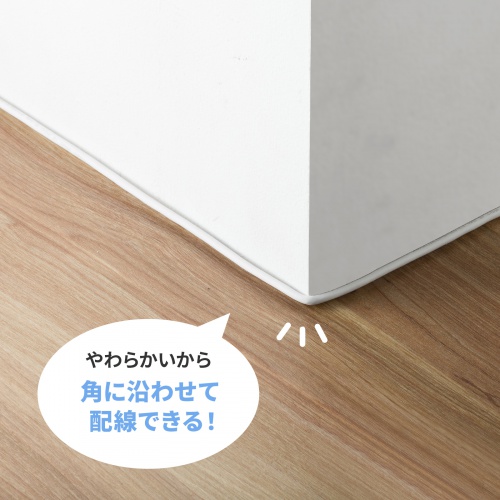 カテゴリ6 LANケーブル（への字ラッチ・1ｍ・ツメ折れ防止・スリム・やわらか・より線・耐温度性・耐油性・耐UV性・難燃性・ホワイト）