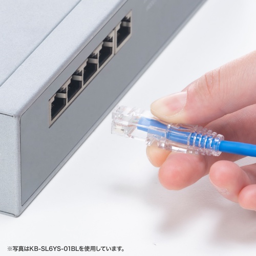 カテゴリ6 LANケーブル（への字ラッチ・1ｍ・ツメ折れ防止・スリム・やわらか・より線・耐温度性・耐油性・耐UV性・難燃性・ホワイト）