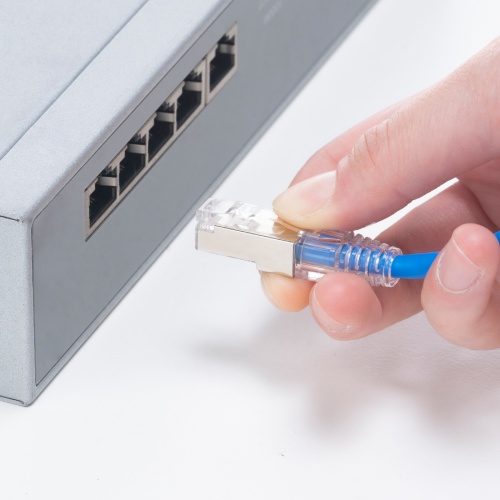 カテゴリ7LANケーブル（への字ラッチ・2m・スリムケーブル・ツメ折れ防止・やわらかLANケーブル・10Gbps・より線・RJ45・ブルー） KB-SL7YS-02BL サンワサプライ