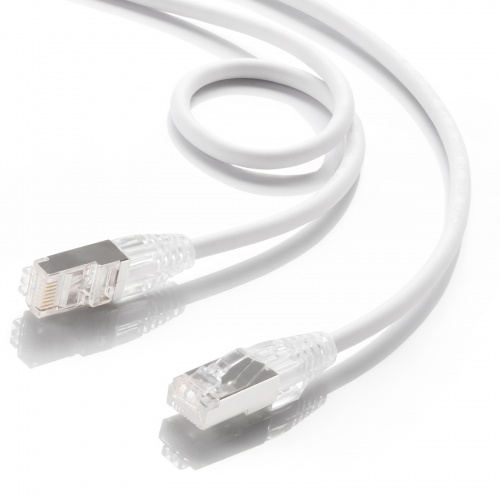カテゴリ7LANケーブル（への字ラッチ・15m・スリムケーブル・ツメ折れ防止・やわらかLANケーブル・10Gbps・より線・RJ45・ホワイト） KB-SL7YS-15W サンワサプライ