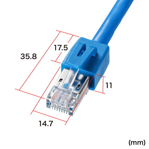 CAT6LANケーブル(シールド・STP・爪折れ防止・30m・ブルー)