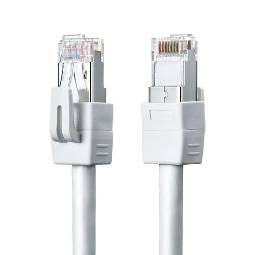 CAT6LANケーブル(シールド・STP・爪折れ防止・30m・ホワイト)