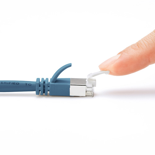 ツメ折れ防止カテゴリ5eSTP LANケーブル（1m・ブルー）