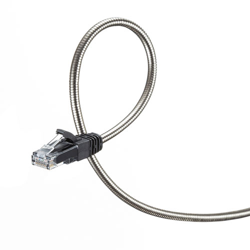 LANケーブル（カテゴリ6A・金属外被・ストレート結線・より線・シルバー・3m）