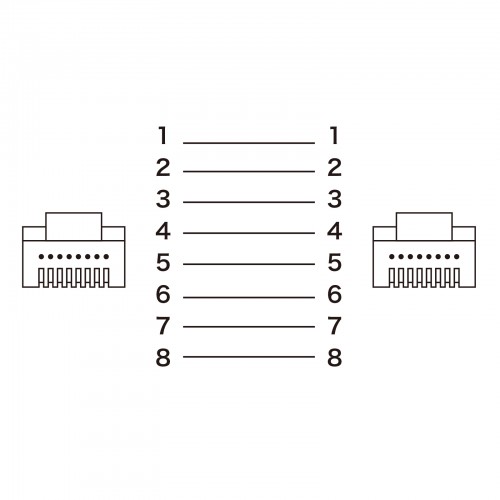 LANケーブル（カテゴリ6A・STP・ストレート結線・より線・グレー・1m）