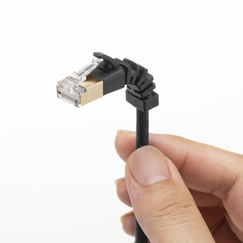 LANケーブル（CAT6A・曲がるコネクタ・STP・ツメ折れ防止・3m・ブラック） KB-T6ASYL-03BK サンワサプライ