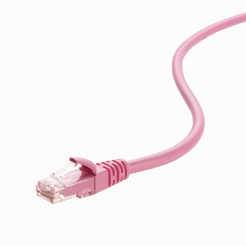 LANケーブル（カテゴリ6A・ツメ折れ防止・50cm・10Gbps・ツメ折れ防止カバー・より線・ピンク）