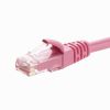 LANケーブル（カテゴリ6A・ツメ折れ防止・50cm・10Gbps・ツメ折れ防止カバー・より線・ピンク）