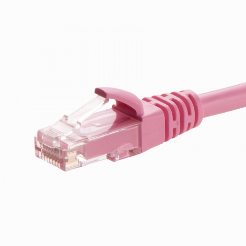 LANケーブル（カテゴリ6A・ツメ折れ防止・50cm・10Gbps・ツメ折れ防止カバー・より線・ピンク）