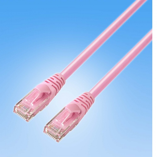 LANケーブル（カテゴリ6A・ツメ折れ防止・1m・ツメ折れ防止カバー・より線・ピンク）