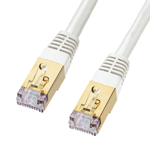 【訳あり 新品】カテゴリ7LANケーブル（10m・ホワイト） KB-T7-10WN サンワサプライ ※箱にキズ、汚れあり