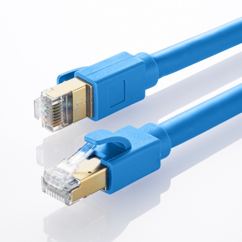 カテゴリ8LANケーブル（1m・爪折れ防止・ブルー） KB-T8-01BL サンワサプライ