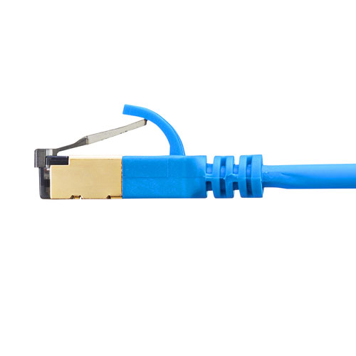 カテゴリ8LANケーブル（極細・ブルー・1m・ツメ折れ防止）KB-T8SL-01BL