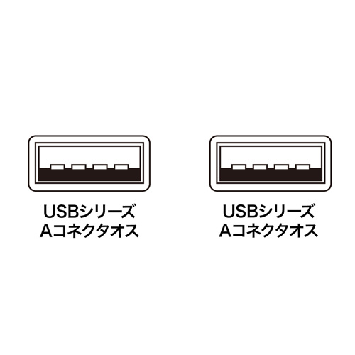 USBケーブル（延長・A-A・1m・ノイズ・金メッキ・おすすめ） KB-USB-A1K2 サンワサプライ|
